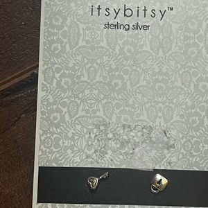 New sterling silver tiny earrings locket key